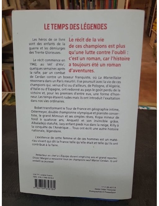 Le temps des légendes d Olivier Margot