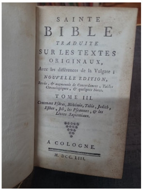 La Sainte Bible Traduite...