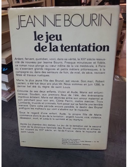 Le jeu de la tentation de Jeanne Bourin
