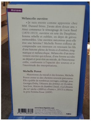 Mélancolie ouvrière par Michelle Perrot