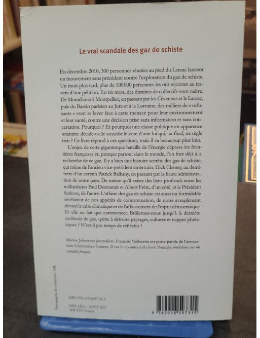 Le vrai scandale des gaz de schiste, par François Veillerette et Marine Jobert, préfacé par José Bové