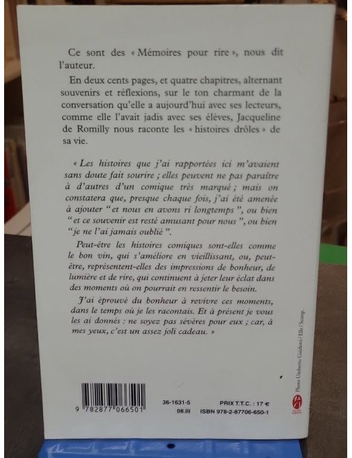 Le sourire innombrable de Jacqueline de Romilly