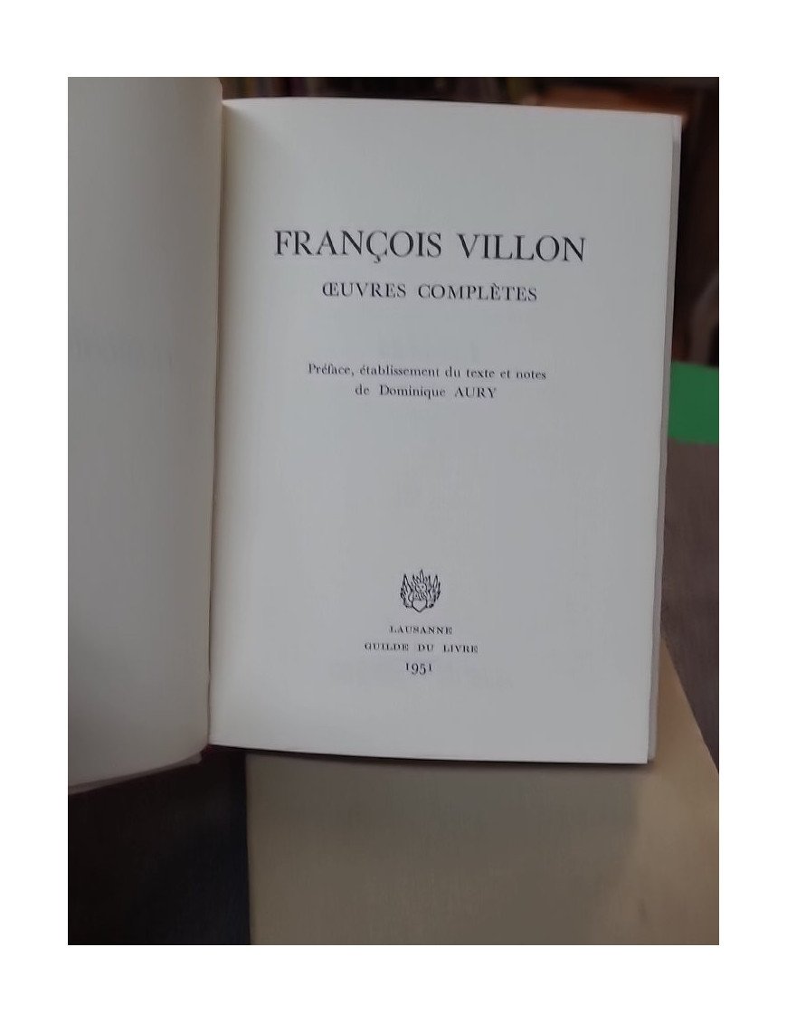 Oeuvres, de François Villon