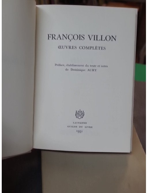 Oeuvres, de François Villon