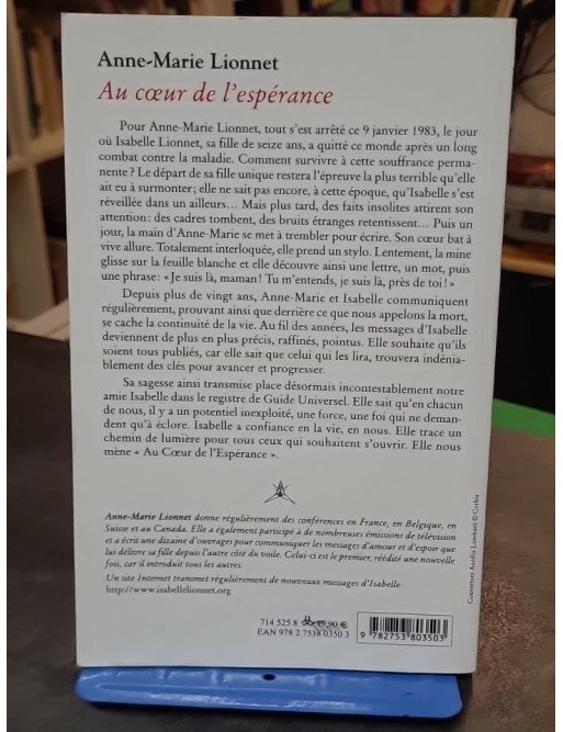 Au coeur de l'espérance par Anne-Marie Lionnet : Le témoignage d'une connexion après la mort