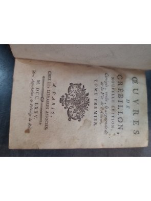 Oeuvres de Crébillon, 2 volumes par Prosper Jolyot de Crébillon (père)