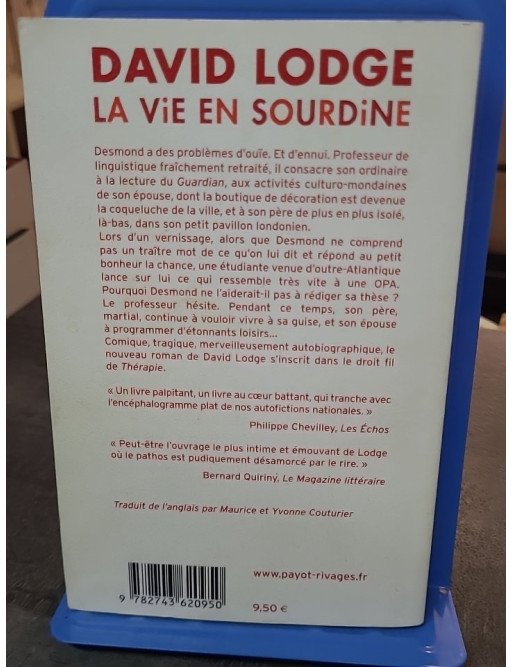 La vie en sourdine par David Lodge : Une tragi-comédie autobiographique sur la vieillesse et la surdité