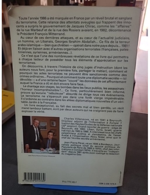 Histoire secrète du terrorisme - Les juges de l'impossible par Charles Villeneuve et Jean-Pierre Péret