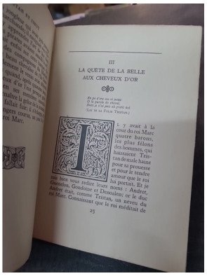 Le Roman de Tristan et Iseut par Joseph Bédier, une édition d'art de 1926