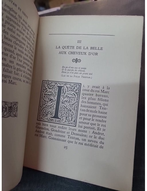 Le Roman de Tristan et Iseut par Joseph Bédier, une édition d'art de 1926