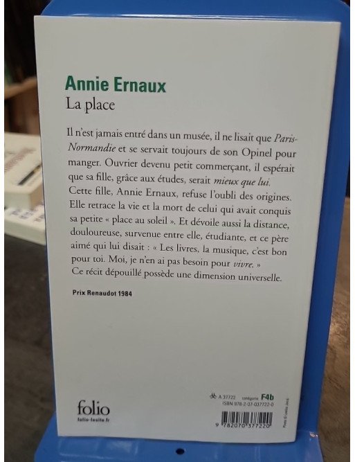 La place - Prix Nobel de Littérature 2022 d'Annie Ernaux