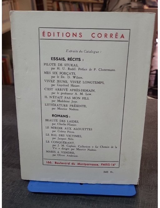 Feux rouges d'Arlette Pascal : un roman intemporel publié par Correa en 1952