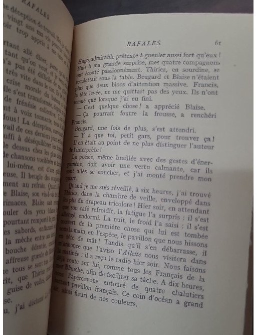Rafales : Un roman publié aux éditions Albin Michel en 1949