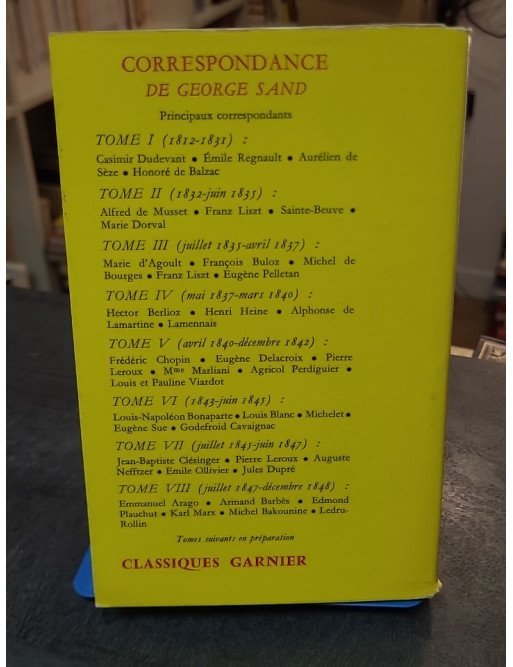 Correspondance de George Sand - Tome VIII (1847-1848) - Édition de Georges Lubin