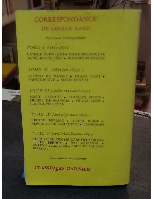 Correspondance de George Sand - Tome V (1840-1842) - Édition de Georges Lubin