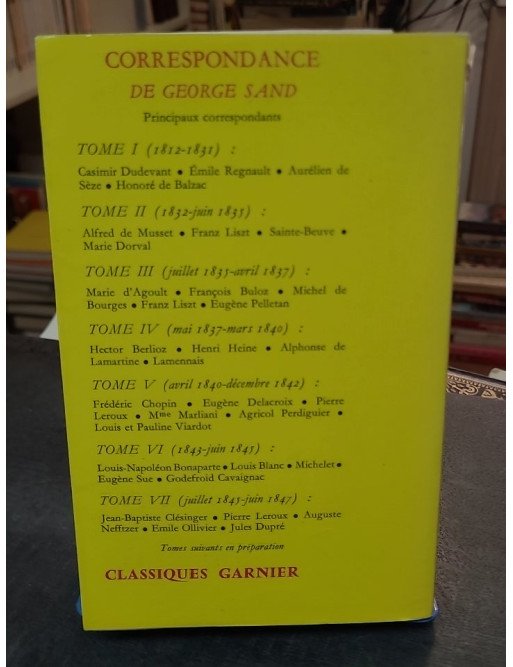 Correspondance de George Sand - Tome VII (1845-1847) - Édition de Georges Lubin