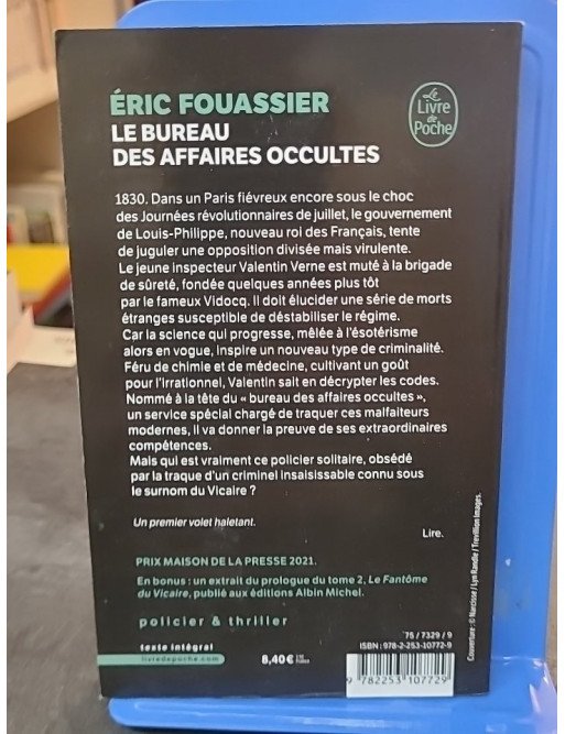 Le Bureau des affaires occultes Tome 1 par Eric Fouassier
