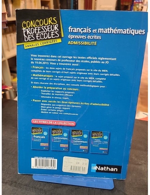 Annales CRPE 2014 - Admissibilité Français & Mathématiques par Janine Hiu et Daniel Motteau