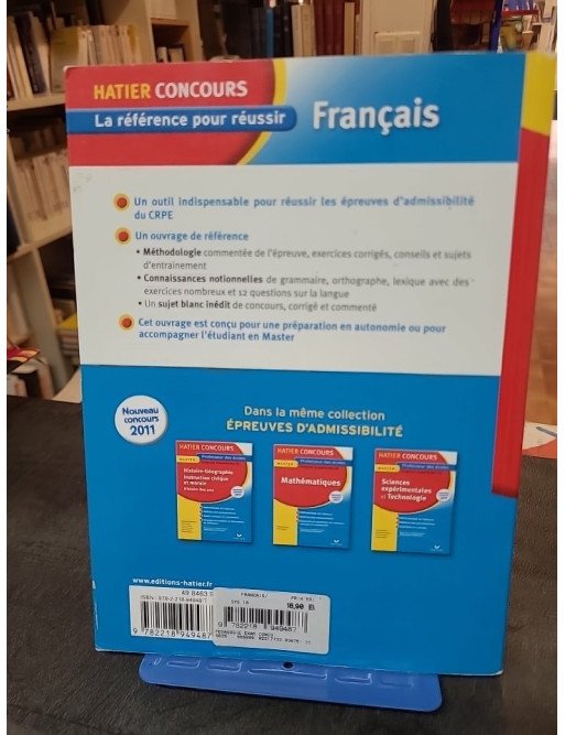 Concours de professeur des écoles, Français - Épreuve écrite d'admissibilité par M. Cellier, P. Dorange
