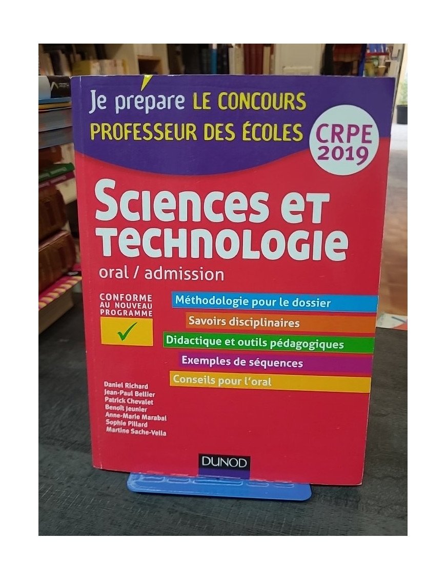 Sciences et technologie oral/admission - Professeur des écoles CRPE par Daniel Richard