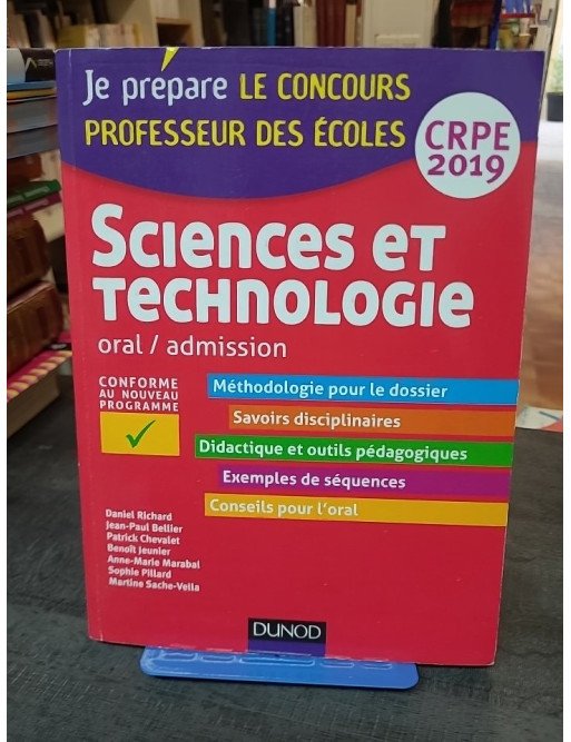 Sciences et technologie oral/admission - Professeur des écoles CRPE par Daniel Richard