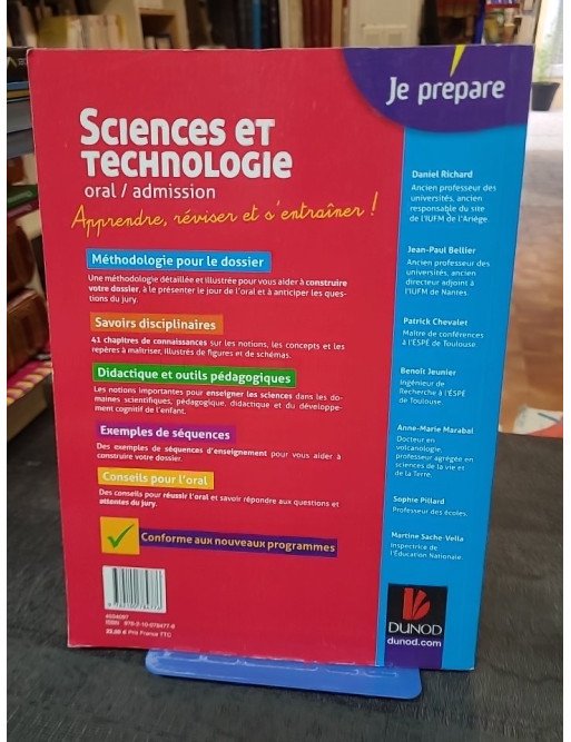 Sciences et technologie oral/admission - Professeur des écoles CRPE par Daniel Richard