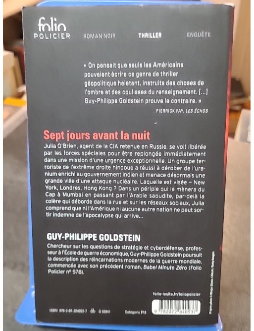 Sept jours avant la Nuit de Guy-Philippe Goldstein