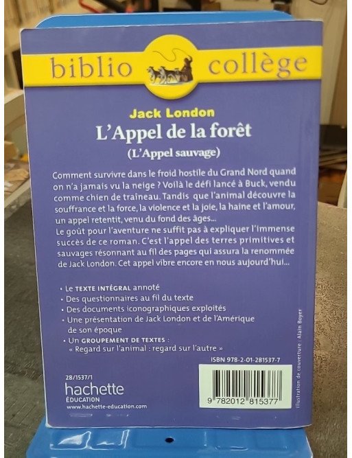 L'Appel de la forêt, roman d'aventure de Jack London - Édition Bibliocollège