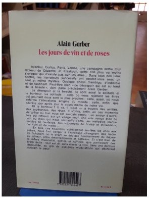 Les Jours de vin et de roses d'Alain Gerber - Recueil de nouvelles littéraires françaises
