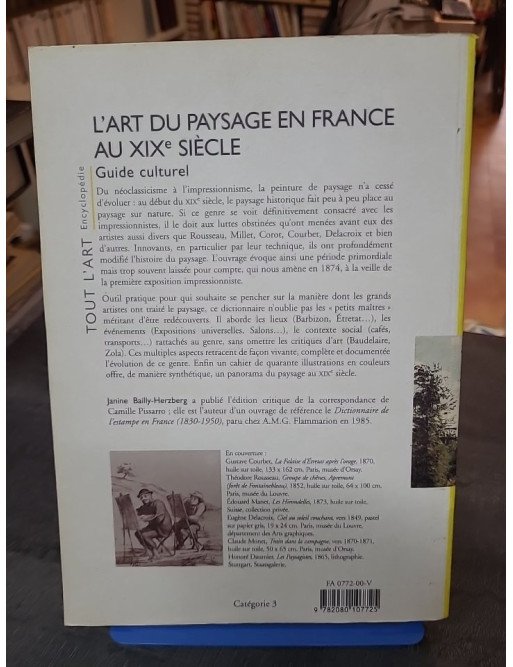 L'art du paysage en France au XIXe siècle par Janine Bailly-Herzberg