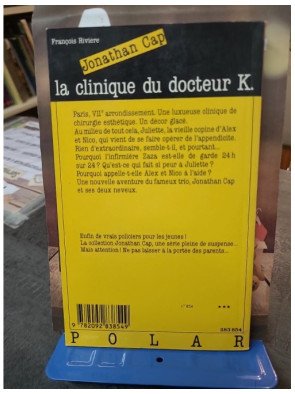 Jonathan Cap - Tome 4 : La Clinique du docteur K par Damien Chavanat - Roman policier jeunesse