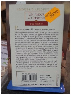 Un amour à l'épreuve de Dee Holmes - Le roman sentimental de Harlequin