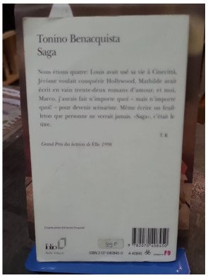 Saga de Tonino Benacquista - Grand prix des Lectrices de Elle 1998