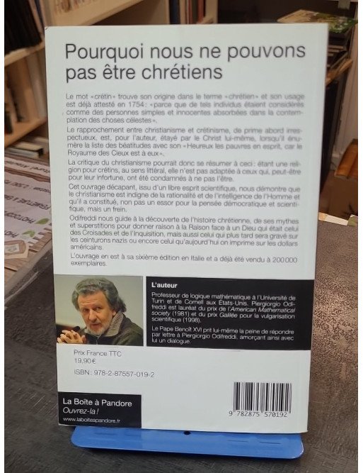 Pourquoi nous ne pouvons pas être chrétiens et encore moins catholiques - Piergiorgio Odifreddi