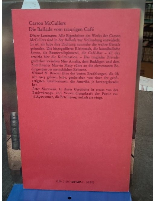 Die Ballade vom traurigen Café : Roman par Carson McCullers et Elisabeth Schnack