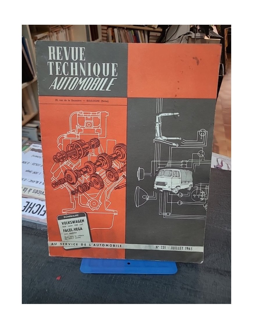 RTA 231 : Revue Technique Automobile (Juillet 1965) pour Volkswagen et Facel-Vega