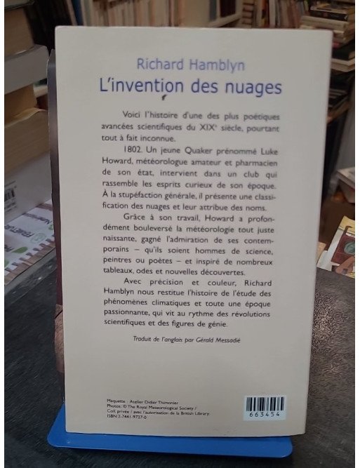 L'invention des nuages par Richard Hamblyn : l'histoire de la classification des nuages par Luke Howard