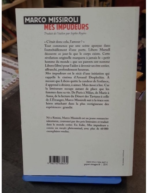 Mes impudeurs - Marco Missiroli