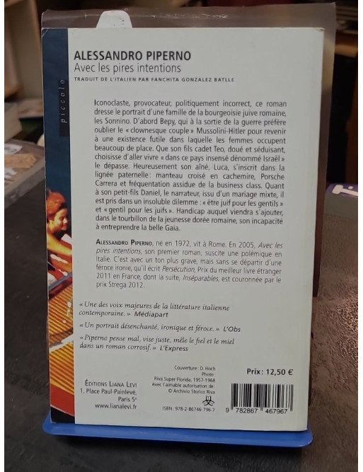 Avec les pires intentions - Alessandro Piperno