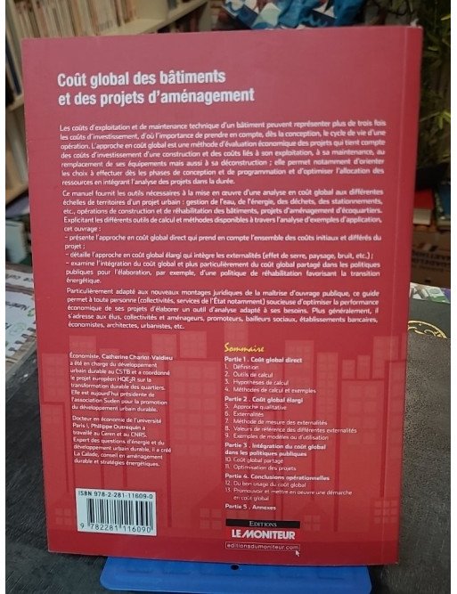 Coût global des bâtiments et des projets d'aménagement - Mode d'emploi par Catherine Charlot-Valdieu et Philippe Outrequin
