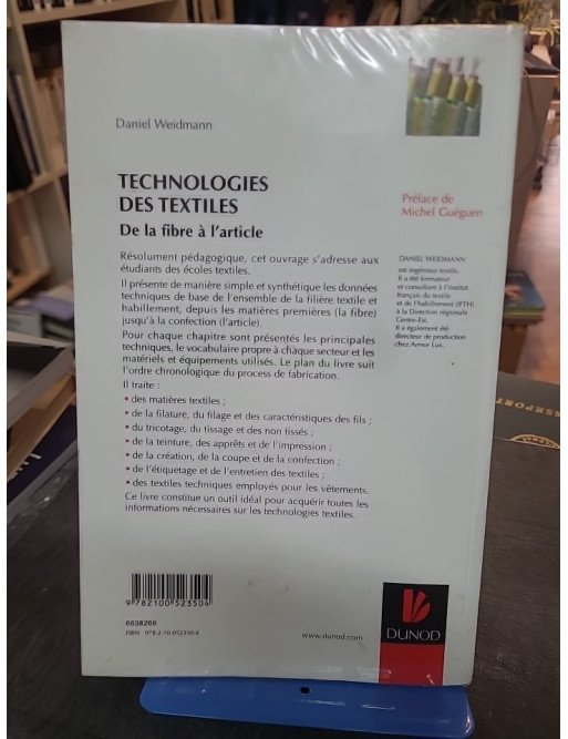 Technologies des Textiles : De la Fibre à l'Article - Guide Technique par Daniel Weidmann