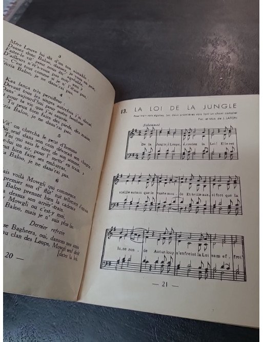 Yaou ! Chansons de la jungle : Recueil de chants et danses scouts louveteaux des Éclaireurs unionistes de France (1930)