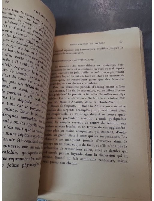 Vipères de France : Biologie, appareil venimeux et morsures (Collection Les livres de Nature n°52) par Marie Phisalix