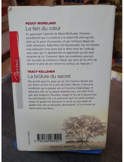 Le Lien du Coeur - Brulure du Secret par P. Moreland & T. Kelleher - Double Roman Sentimental Harlequin