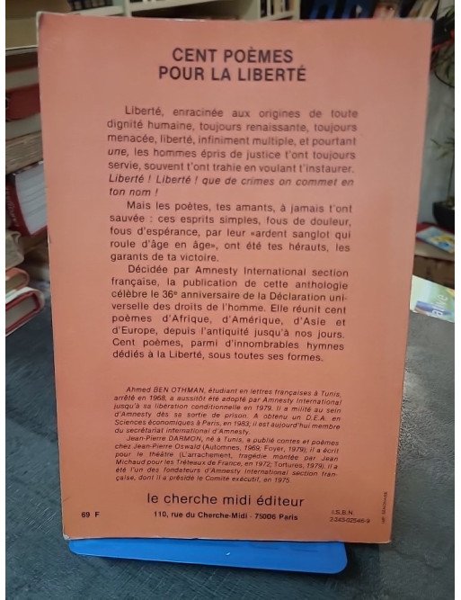 Cent poèmes pour la liberté : Un recueil poignant d'Amnesty International
