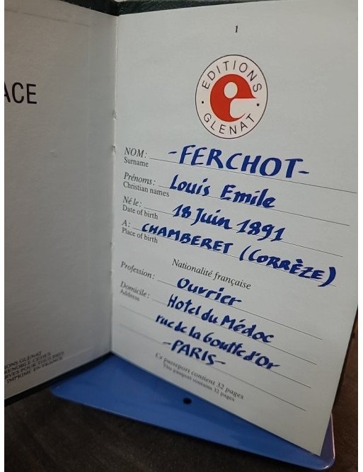 Passeport Louis la Guigne : L'aventure historique de Louis Ferchot, l'ex-poilu rebelle des années 20 par Giroud & Dethorey