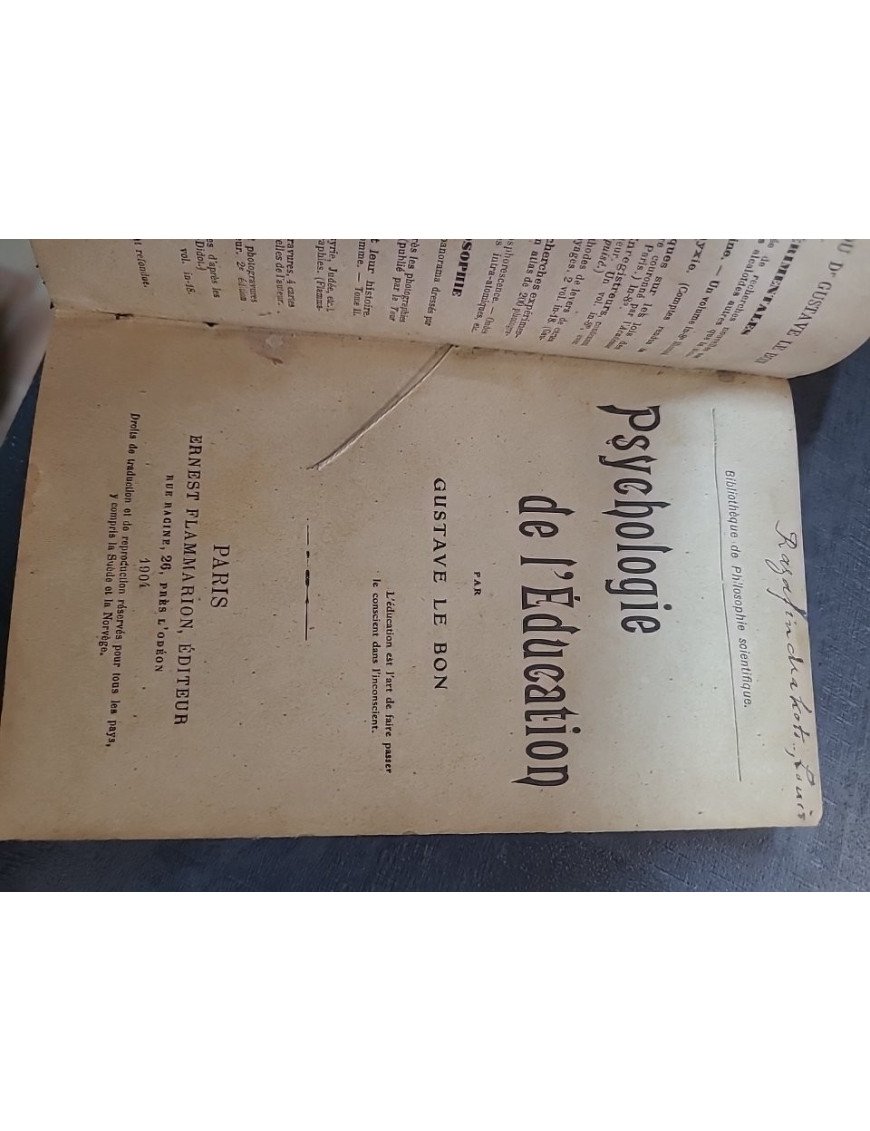 Psychologie de l'Éducation - Le B.A.-BA de la pédagogie et du rôle du professeur (Gustave Le Bon)