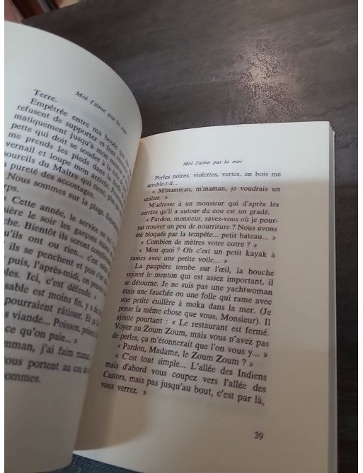 Moi, j'aime pas la mer - Roman autobiographique de Françoise Xénakis - Édition Balland 1972