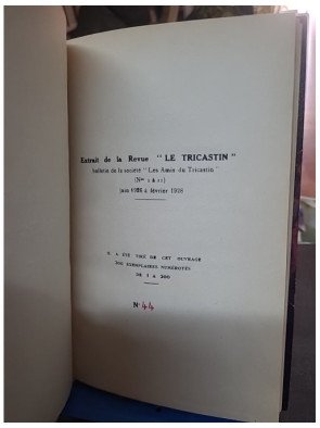 Le Tricastin et ses limites devant l'histoire par Alexandre Chevalier (1928) : Étude historique régionale rare