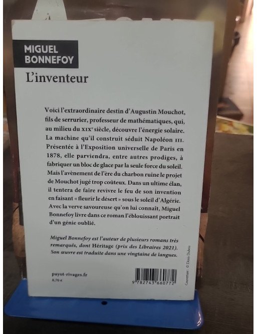 L'Inventeur, de Miguel Bonnefoy : L'histoire vraie et romancée d'Augustin Mouchot, pionnier de l'énergie solaire